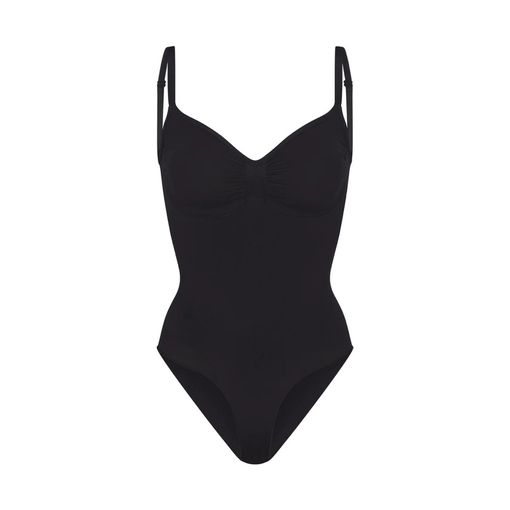 SKIMS SEAMLESS SCULPT BRIEF BODYSUIT ONYX XS